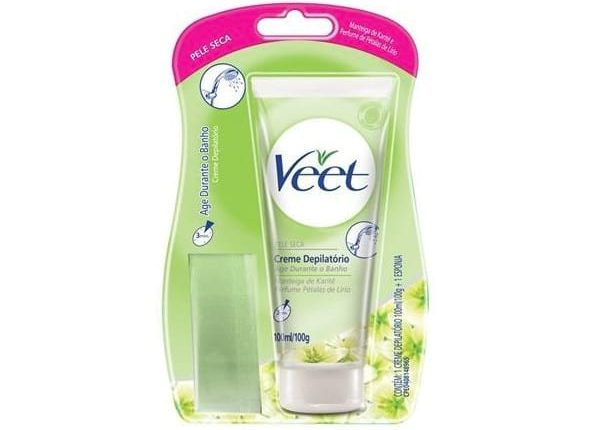 Creme depilatório para duche para peles sensíveis, Veet