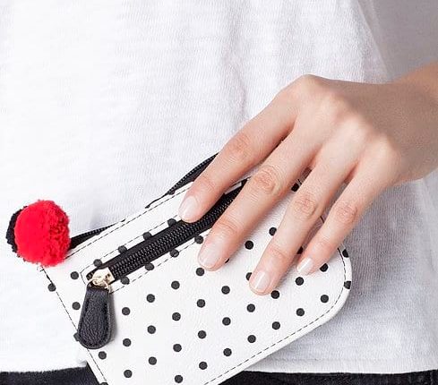 Porta-moedas pompons às pintas - Blanco: 5,99€