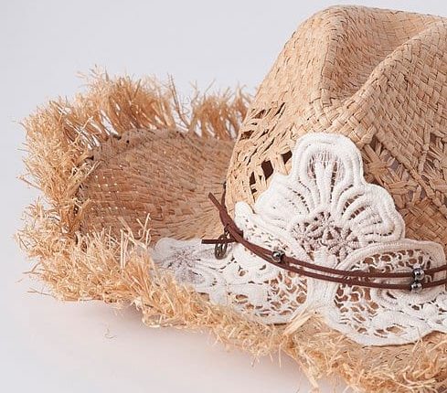 Chapéu ráfia desfiada - Blanco: 12,99€