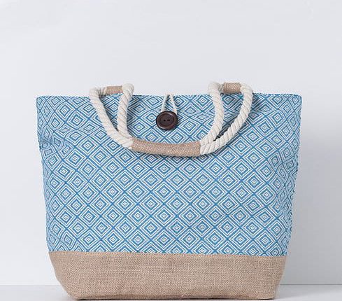 Shopper combinado juta - Blanco: 25,99€