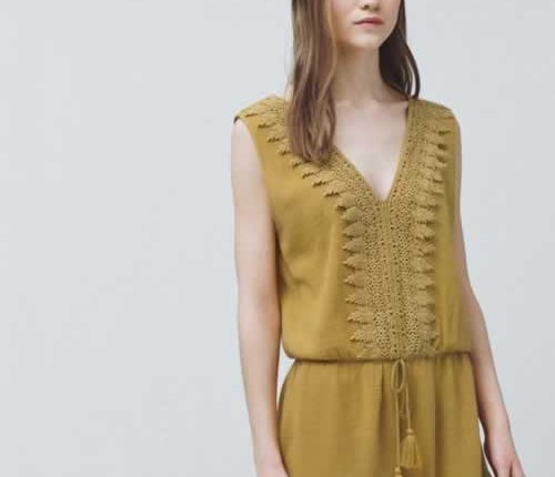 Macacão de algodão com renda - Mango: 25,99€